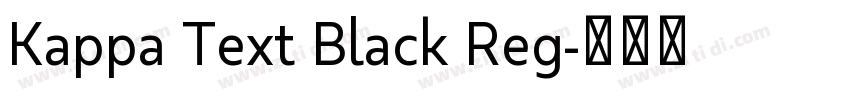 Kappa Text Black Reg字体转换